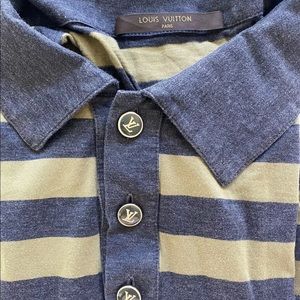 Louis Vuitton men’s polo shirt Authentic size large striped LV